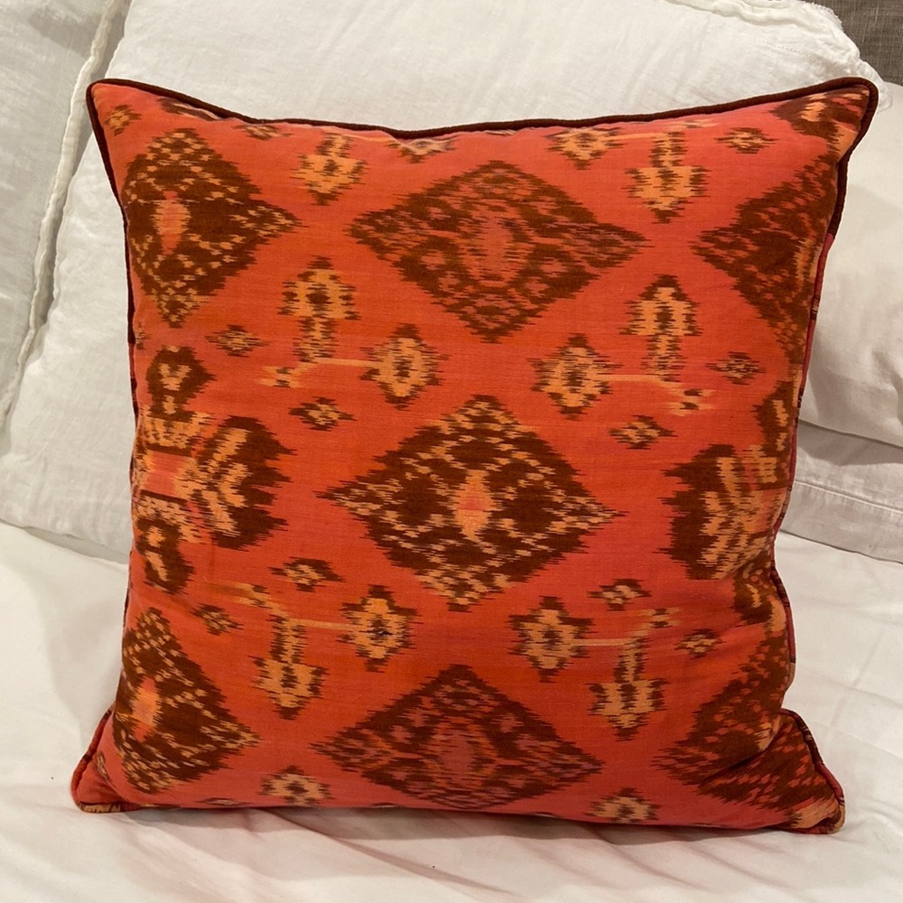 Cleobella Silk Ikat Throw Pillow 20x20"
